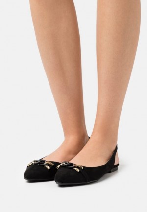 Dámské Baleríny Anna Field Ankle Páskové Ballet Pumps Černé | MPAH-17256
