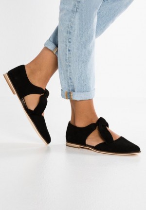 Dámské Baleríny Anna Field Læder Ankle Páskové Ballet Pumps Ankle Páskové Ballet Pumps Černé | XGQC-12986
