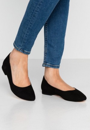 Dámské Baleríny Anna Field Læder Ballerinas Ballet Pumps Černé | PCRV-25184