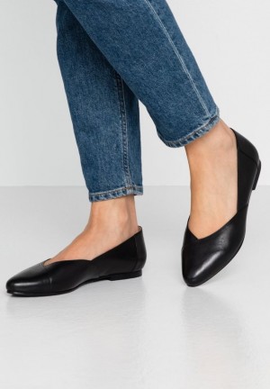 Dámské Baleríny Anna Field Læder Ballerinas Ballet Pumps Černé | UPSR-73895