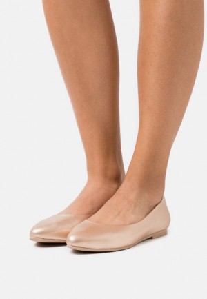 Dámské Baleríny Anna Field Læder Ballet Pumps Růžové Zlaté | AHRM-20913