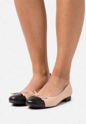 Dámské Baleríny Anna Field Læder Ballet Pumps Béžový | AEDZ-05394