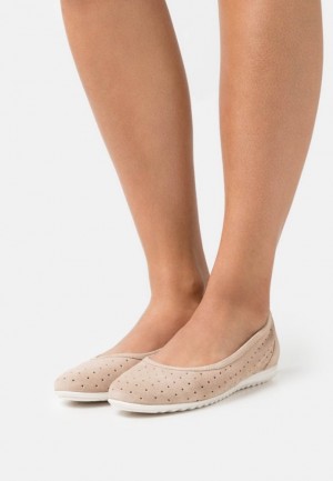 Dámské Baleríny Anna Field Læder Ballet Pumps Béžový | TKLA-81950