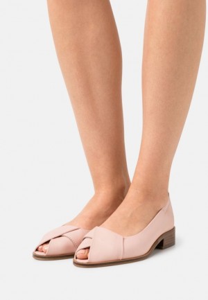 Dámské Baleríny Anna Field Læder Peeptoe Ballet Pumps Béžový | OULT-27619