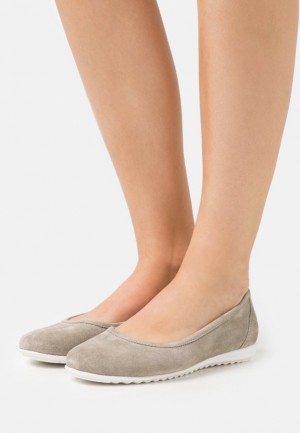 Dámské Baleríny Anna Field Læder Pohodlí Ballet Pumps Šedé | HTYV-64903
