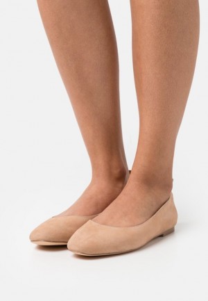 Dámské Baleríny Anna Field Læder Pohodlí Ballet Pumps Béžový | AFMU-64271