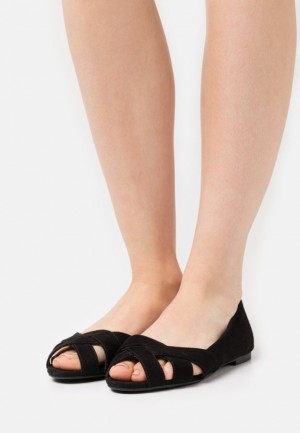 Dámské Baleríny Anna Field Peeptoe Ballet Pumps Černé | QIGH-84792