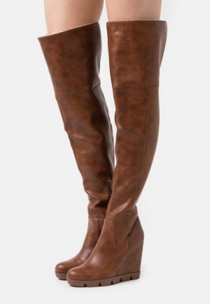 Dámské Boty Anna Field High Podpatku Boots Hnědé | ODVX-87394