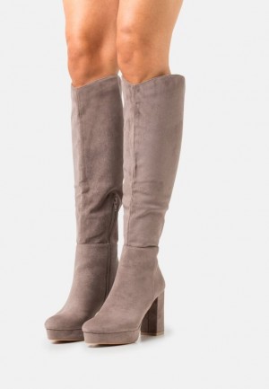 Dámské Boty Anna Field High Podpatku Boots Šedé Hnědé | LRXH-30162