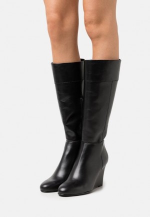 Dámské Boty Anna Field Læder Klínku Boots Černé | YFSK-93728