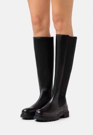 Dámské Boty Anna Field Læder Platformy Boots Černé | FWIE-93028