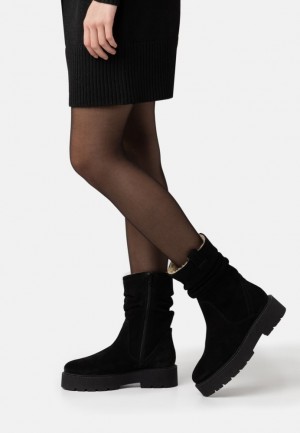 Dámské Boty Anna Field Læder Platformy Boots Černé | FSNH-56482