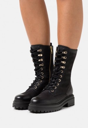 Dámské Boty Anna Field Læder Platformy Boots Černé | BMWO-14328
