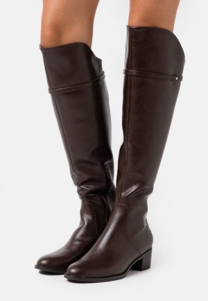 Dámské Boty Anna Field Over The Knee Boots Tmavě Hnědé | OQRI-76805
