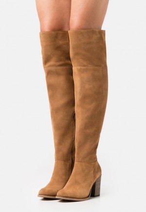 Dámské Boty Anna Field Over The Knee Boots Hnědé | NCBX-09148