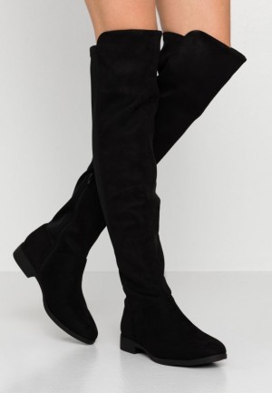 Dámské Boty Anna Field Over The Knee Boots Černé | HTDE-25174
