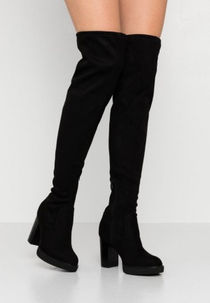 Dámské Boty Anna Field Over The Knee Boots Černé | ESYI-56031