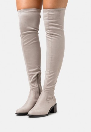 Dámské Boty Anna Field Over The Knee Boots Světle Šedé | XKHG-02351