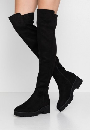 Dámské Boty Anna Field Over The Knee Boots Černé | WMKH-59740
