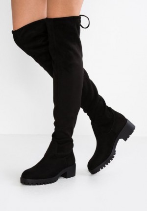 Dámské Boty Anna Field Over The Knee Boots Černé | TJID-74028