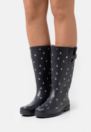 Dámské Boty Anna Field Wellies Tmavě Blankyt | FKDL-61950