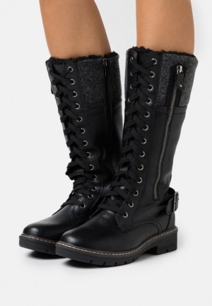 Dámské Boty Anna Field Zimní Boots Krajkové Up Boots Černé | NTXG-35714