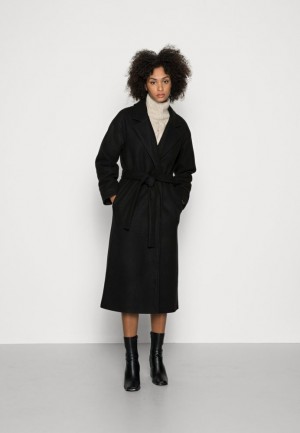 Dámské Kabát Anna Field Belted Coat Classic Coat Černé | GIJN-01976