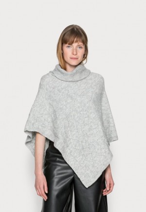 Dámské Kabát Anna Field Cape Šedé | NJKY-59017