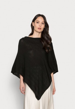 Dámské Kabát Anna Field Cape Černé | KNBH-16230