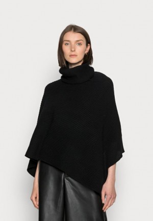 Dámské Kabát Anna Field Cape Černé | ZBVK-20541