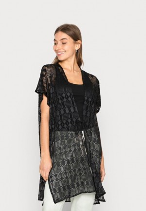 Dámské Kabát Anna Field Cape Černé | ZTFD-02137