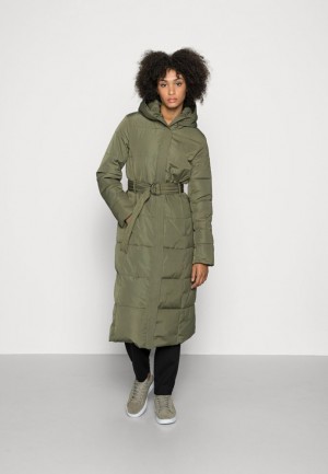 Dámské Kabát Anna Field Long Coat With Hood Zimní Coat Hnědožlutý | XHSU-91047