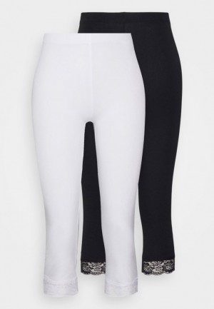Dámské Kalhoty Anna Field 2 Pack Leggings Trousers Černé | ZIDO-78649