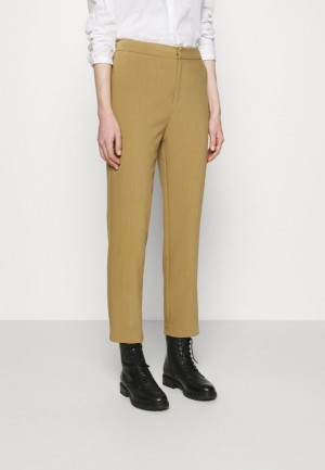 Dámské Kalhoty Anna Field Basic Business Pant Slim Leg Trousers Hnědé | YJXI-19362