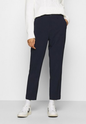 Dámské Kalhoty Anna Field Basic Bussiness Pants Trousers Tmavě Blankyt | MWJA-17803