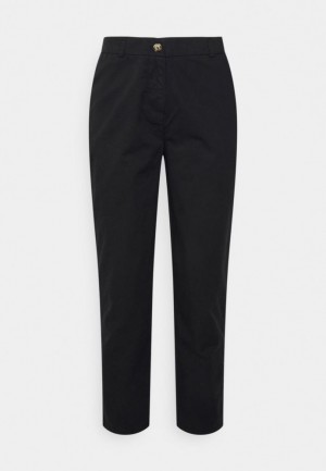 Dámské Kalhoty Anna Field Běžné Washed Chinos Černé | ESIF-06925