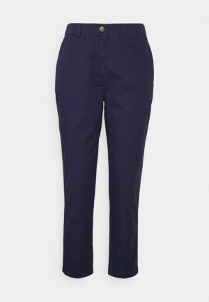 Dámské Kalhoty Anna Field Běžné Washed Chinos Tmavě Blankyt | QDAN-31825