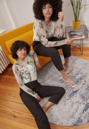 Dámské Kalhoty Anna Field Chinos Černé | JVKW-65098