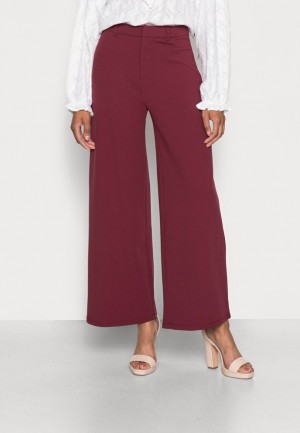 Dámské Kalhoty Anna Field Flared Leg Business Trousers Trousers Tmavě Červené | TIDP-09274