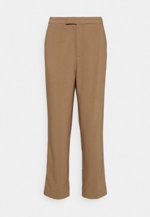 Dámské Kalhoty Anna Field High Pasem Trousers Trousers Béžový | YULB-15372
