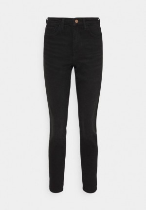 Dámské Kalhoty Anna Field Jeans Hubená Fit Černé Blankyt | KOLB-31625