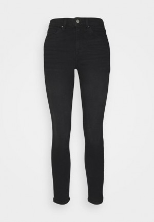 Dámské Kalhoty Anna Field Jeans Hubená Fit Černé Blankyt | GKYU-57234