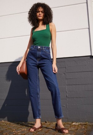Dámské Kalhoty Anna Field Jeans Hubená Fit Blankyt | QNCW-94578