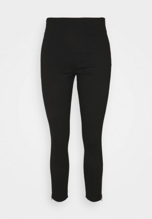 Dámské Kalhoty Anna Field Punto Business Legging With Zip Hem Leggings Trousers Černé | NKQA-09623