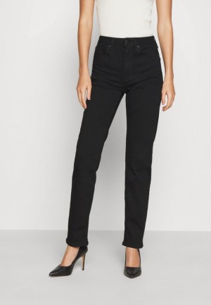 Dámské Kalhoty Anna Field Rovný Leg Rovný Leg Jeans Černé Blankyt | RIAK-81570