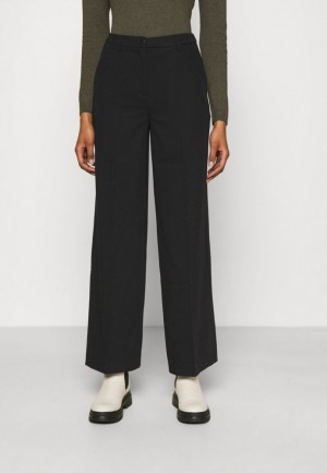 Dámské Kalhoty Anna Field Tailored Široké Leg Trouser Trousers Černé | QWDH-78093