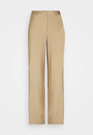 Dámské Kalhoty Anna Field Široké Leg Smart Trouser Trousers Béžový | HICW-18305