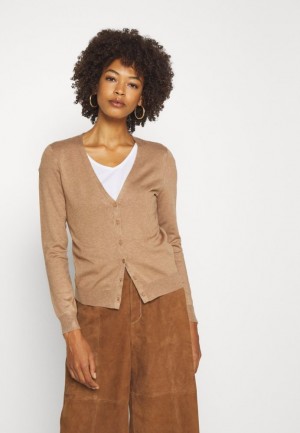 Dámské Kardigan Anna Field Basic V Neck Cardigan Cardigan Hnědé | LBWX-57683