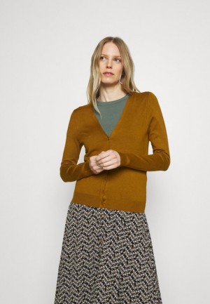 Dámské Kardigan Anna Field Basic V Neck Cardigan Cardigan Světle Hnědé | JUTM-43205