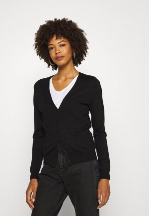 Dámské Kardigan Anna Field Basic V Neck Cardigan Cardigan Černé | DYWE-32840